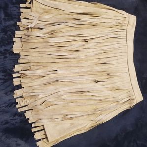 Fringe suede skirt